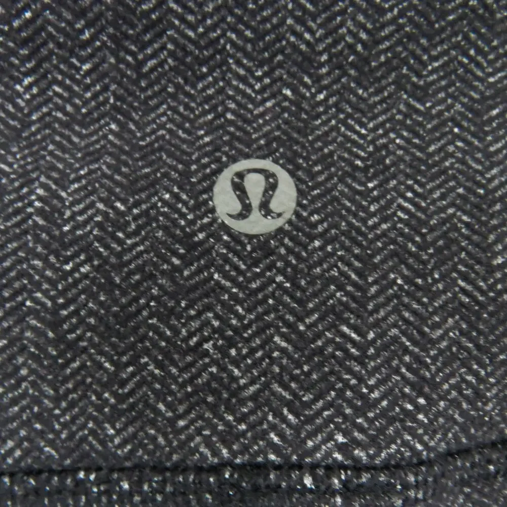 Lululemon Gather & Crow Crop Gray Herringbone Leggings Size 2